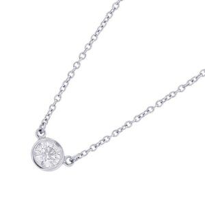 TIFFANY&Co. By the Yard Single Diamond Pendant Pt950
